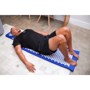 Tapete de Acupressão com Apoio para Relaxamento - Acupress Brasil "Azul" 68x42cm