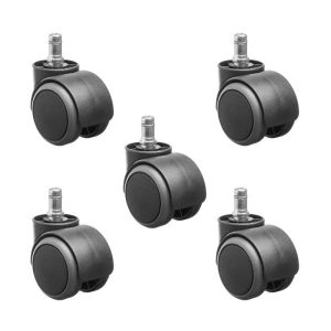 Kit 5 Rodízios para Cadeira de Escritório – Troca Fácil e Universal!