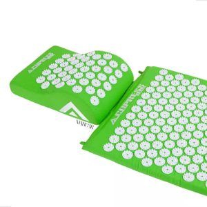 Relaxamento em Casa: Kit Tapete de Acupressão com Travesseiro "Verde"